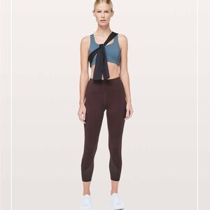 Lululemon Strength and Sweat Crop 23” Brown Leggings
